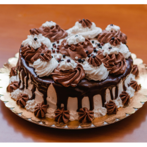 Chocolate Cake with White Icing