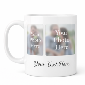 Personalized mug with two photo